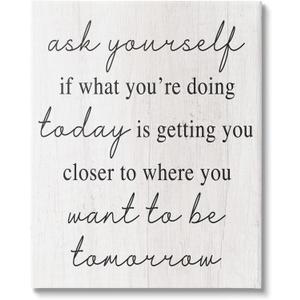 Stupell Industries Where You Want To Be Phrase Canvas Wall Art, Design by Lil' Rue (16L" x 20W")