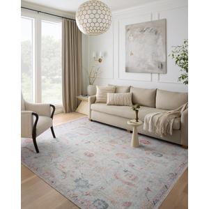 Loloi Elysium Collection ELY-01 Pebble/Multi 7'-6" x 9'-6" Area Rug
