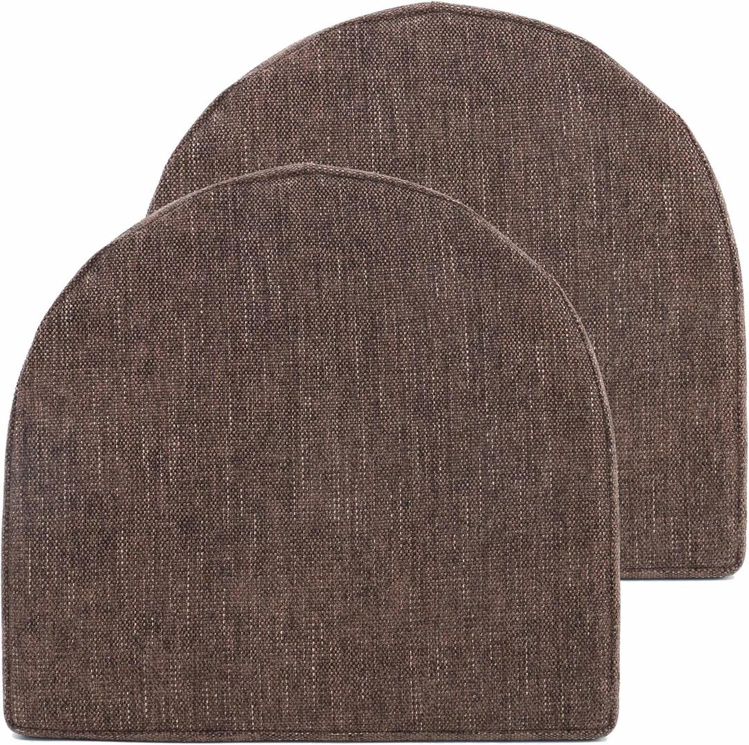 Chair Cushions: Premium High-Density Memory Foam Seat Cushion for Office, Home, & Car - Ergonomic Design for Comfortable Sitting, Relieves Pain & Tailbone Pressure with Non-Slip Bottom, 2 Pack, Coffee (Chocolate Brown)