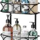 Hanging Shower Caddy Over Shower Head, Black Rust Proof Metal Large Bathroom Organizer for Shampoo, Conditioner, Body Wash, Soap, Razors, Shower Sponge, Loofahs and Bath Rack