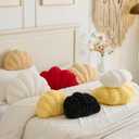 Shell Pillow, Seashell Throw Pillow Room Decor for Couch Bed, Shell Pillows Soft Plush Pillow, Sea Shell Decorative Beach Cushion Pillows (Goose Yellow, 18 X 13 Inches)