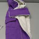 Malier Dog Winter Coat, Windproof Dog Cold Weather Coats with Real Pocket, Winter Extra Warm Pet Coat Fleece Jacket Reflective Clothes for Small Medium Large Dogs and Puppy (Purple, XXX-Large)