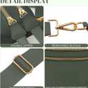 WOOMADA Checkered Crossbody Bag Bum Bag for Women, Fanny Pack Checkered Purse, Belt Bag with Shoulder Strap(Bean Green)