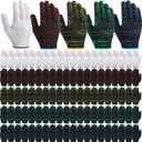 Sintuff 100 Pairs Gloves Cotton Liners for BBQ String Knit Polyester Safety Gloves for Cooking, Grilling (Mixed Colors)