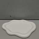 Ceramic Jewelry Tray Trinket Dish, Decorative Cloud Vanity Key Tray for Women, Ring Holder Dish, Cute Jewelry Plate Bowl Room Decor Aesthetic, White, Medium (7.7" x 5.3" x 0.6")