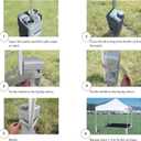 Eurmax USA 4-Pack Universal Upgraded Commercial Canopy Weights - Leg Weight Bottles for Pop Up Canopy Tents, Gazebos&Shelters - Easy Wrap-Around Hook&Loop Installation, Multi-Fill: Water, Sand, Gravel&More