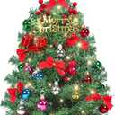 HMASYO Small Christmas Tree with Lights and Ornaments, 22 Inch Green Tabletop Mini Christmas Tree with Light, Star Topper, DIY Artificial Table Top Xmas Tree for Holiday Indoor Home Decoration