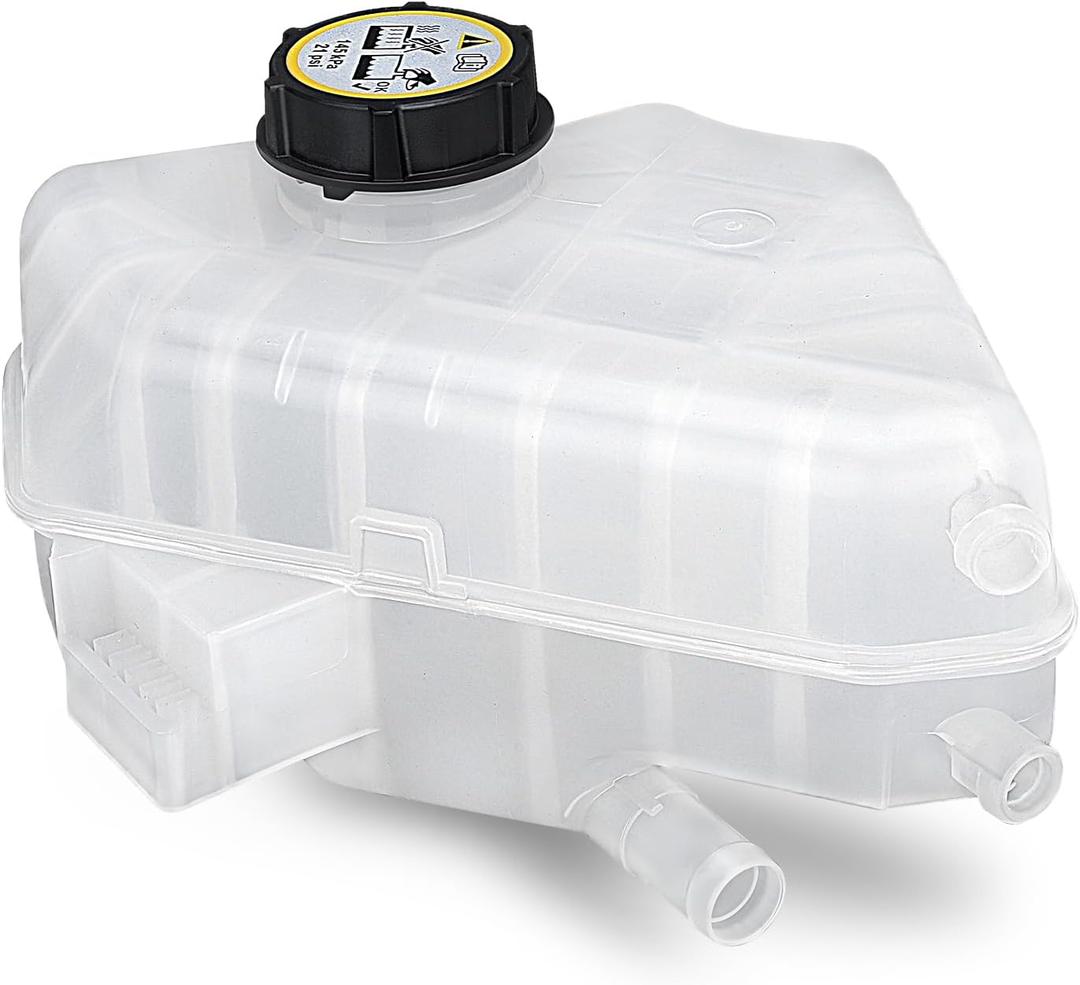 603-381 Coolant Overflow Reservoir Tank with Cap For 2011-2019 Ford Fiesta 1.0L/1.6L Replaces# BE8Z-8A080-A BE8Z-8100-A FO3014114 FRT1524C