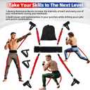 Boxing Resistance Bands Set for Boxing MMA Martial Arts Training Equipment, 150lbs Exercise Bands with Cuffs & Belt, Workout Band for Resistance Training Enhance Explosive Power/Speed/Agility