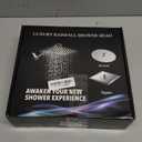 Shower Head Combo, 8 Inch High Pressure Rain with 11 Inch Adjustable Extension Arm and 5 Settings Handheld, Powerful Spray Against Low Water Pressure- Matte Black