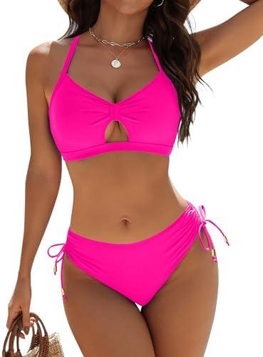 Blooming Jelly Womens Bikini Sets Cheeky Two Piece Swimsuit 2026 String Curvy Cutout Bathing Suit Medium