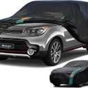 Compact SUV Car Cover Waterproof All Weather, Universal Fit for Kia Soul, Subaru Crosstrek, Honda HR-V, Nissan Kicks, etc. Rain Winter Sun Protection. (Length: 171"-181") (One-green)