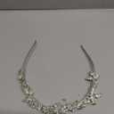 Oriamour Silver Flower Girl Headband With Crystal Rhinestone Princess Teen Girls Headpiece For Birthday, Wedding,Photography