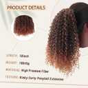 Drawstring Ponytail Extension 18Inch Kinky Curly Ponytail for Women Fluffy Pony Tails Hair Extensions Synthetic Hairpiece for Daily Use(4/30)
