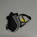 Mayerzon Dog Muzzle, Patented Mesh Soft Muzzles for Large Medium Small Dogs Poodle Husky Doberman Labrador Retriever for Scavenging Grooming Biting Chewing, Breathable Reflective Mussel with Collar (S-(Snout:8"-9"), Black/Grey)