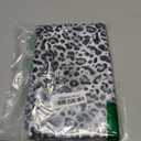 MR&HM Satin Body Pillow Cover, Soft and Breathable Body Pillow Case with Envelope Closure, Cooling and Silky Long Pillowcase for Hair and Skin,Grey (20x54, White Leopard)