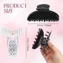 8 Pcs Large Acrylic Hair Claw Clips for Women Non slip Strong Hold Clamps for Thick and Thin Hair(Polka Dots,Black,White)