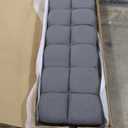 Queen Size Linen Upholstered Platform Bed with Thick Fabric and Headboard,Low Floor Bed Frame,w/Wooden Slat System & Footboard Side Rails,for Apartment,Bedroom,Guest Room,Gray