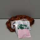 Yargel Hair Orange Wig for Women Landlady Costume Red Orange Curly Synthetic Wig With Green Jewelry Necklace+Earrings+Glasses Ginger Wigs For Cospaly Halloween Party Use