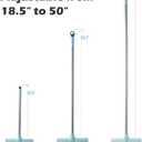 BOOMJOY Floor Scrub Brush with Long Handle, 2 in 1 Scrape and Brush, Stiff Bristles for Cleaning Bathroom, Patio, Garage, Kitchen, Deck, Tile, Blue