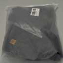 Winter Hats Scarf Gloves for women men,Winter Clothes Knitted Fleece Lined Beanie Thermal Gloves Long Scarf (Grey)