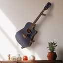 Acoustic Horizontal Guitar Hangers for Wall Wooden Wall Mount (Brown)