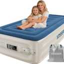 VOSSER Twin Air Mattress with Built-in Pump,Fast & Easy Inflation/Deflation Inflatable Mattress, Foldable Blow Up Mattress with Storage Bag, Inflatable Bed for Home, Camping & Guests