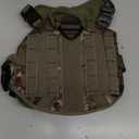 rabbitgoo Tactical Dog Harness Medium Sized, Heavy Duty Pet Harness with Handle, No-Pull Service Vest Medium Breed, Adjustable Military Dog Vest for Training Hunting Walking, Green Camo, M