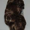 Long Brown Curly Wigs With Bangs for Women Brown Mix White Soft Wig for Women Fluffy Synthetic Natural Wavy Halloween Cosplay Hair Wigs