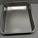 Low Entry Stainless Steel Cat Litter Box for Kittens, Metal Kitty Shallow Litter Box, Easy Access Kitty Litter Pan Tray, Easy Cleaning -17.72'' Lx 13.78'' W x 2.76'' H