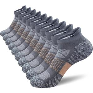 Men's Ankle Comfort Cushioned Anti-Blister Wicking Breathable Athletic Running Socks 5 Pairs