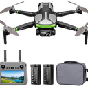 GPS Drones with Camera for Adults 4K, 5.7" FPV Touchscreen, 100-Min Flight Time, GPS Follow, Auto Return, Beginner Mode, Long Range Transmission, RC Quadcopter, Foldable RC Drone with 2 Batteries