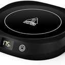 Coffee Mug Warmer - Coffee Cup Warmer for Desk Auto Shut Off, Smart Electric Candle Warmer Beverage Warmer for Coffee, Tea, Water, Milk and Coco, 5 Temperature Settings & 1-12H Timer (Black)