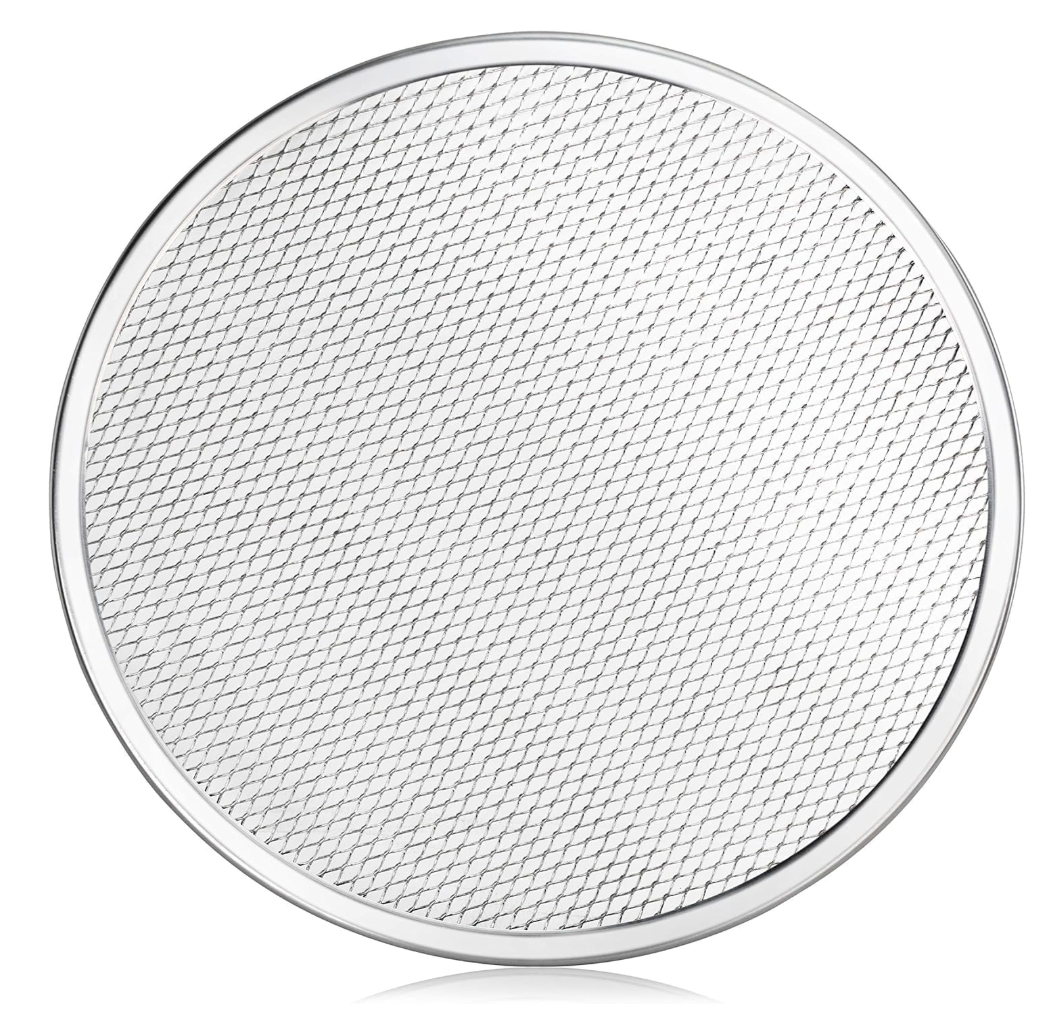New Star Foodservice Restaurant-Grade Seamless Aluminum Pizza Baking Screen, 12 Inch,6 Count