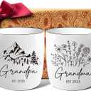 New Grandparents Mug Gifts for Grandma And Grandpa First Time 2025, Pregnancy Announcement For Grandparents Mug Set, Grandparent Baby Announcement Gifts 2025, New Grandma And Grandpa Mugs Gift