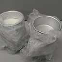 Domensi 40 Pack Small 4 Inch Cake Pan Aluminum Mini Round Cake Baking Pans Tins Set with 100 Pcs Parchment Paper Rounds Non Toxic Healthy Leakproof Easy Clean Mirror Finish Dishwasher Safe