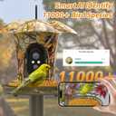 PALONE Smart Bird Feeder CameraSolar PoweredAnimal Watching Camera Wireless Outdoor, 1080P HD, 7W Solar Panel Species, House with 64G Card for Bird Lover