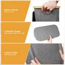 Slim Laundry Hamper, 60L Waterproof Narrow Laundry Basket with Lid and Removable Bag, Collapsible Tall Clothes Hamper with Bamboo Handles for Clothes Toys in Dorm Bedroom Bathroom, Grey