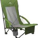 ROCK CLOUD Portable Folding Beach Chair Low Camping Chairs for Camp Lawn Hiking Sports Hunting (Green)