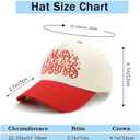 Qoyupuza Two-Tone Merry Christmas Embroidery Dad Hat - Eco-Friendly Degradable Snapback, Unisex Xmas Holiday Cap (Red/Beige)