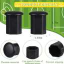 4 Pieces Lacrosse Tape Saver Butt End Plastic Lacrosse End Caps Hockey Stick Supplies, Black