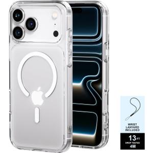 PAUL B for 2025 iPhone 17 Pro Max Case (Compatible with MagSafe) Military Grade Drop Protection(Drop Tested up to 13FT) Anti Yellowing|Magnetic Rugged Shockproof Phone Cover (Clear, iPhone 17 Pro Max)