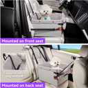 Dog Car Seats for Small Medium Dogs,PU Leather Car Seat Boosters,Foldable Puppy Cat Carseats (Grey, Small Dog)