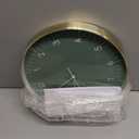 LUUK LIFESTYLE Silent wall Clock with Quartz Movement, Modern and Minimalist Design, Deco for Kitchen, Living Room, Gift idea, Dark Green and Gold