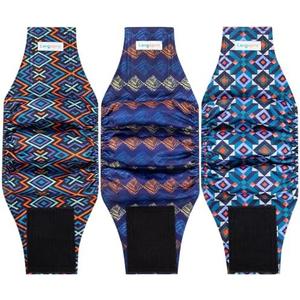 Langsprit Male Belly Bands for Dogs (Pack of 3) - High Absorbing Washable Dog Wraps - Reusable Small Doggy Puppy Diapers Plaid-2 M