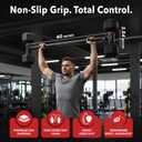 Dumbbell Barbell Converter Bar - Heavy Duty Steel Dumbbell Extension Bar with Secure Locking System - Non Slip Grip Handles - Home Gym Strength Training, 200 lb Capacity