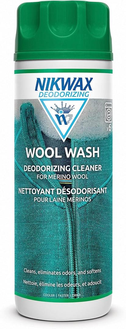 Nikwax Wool Wash, 300ml, Deodorize Wool Items, Wool Layers, Safely Cleans Merino Wool Base Layers, Active Wear, Socks