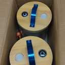 VOVUVK 1.2 Gallon Glass Drink Dispenser For Parties, Beverage Dispenser With Bamboo Wood Stand And Stainless Steel Spigot, Countertop Water Dispenser, Lemonade Dispenser For Wedding, Picnic (2PACK)