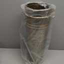 Hosley Set of 2 Zinc Finish French Bucket Vases with Handles 6"Dx15"H Perfect for Weddings, Parties, Country Picnics, Floral Arrangements, Tableware Storage, or Candle Gardens - Rustic Farmhouse Décor