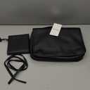 Elviros Hanging Toiletry Bag Removable Travel Bag PU leather Makeup Cosmetic Organizer Kit, Black (1 Pack)